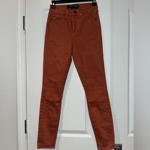 Veronica Beard maera skinny high rise rust colored jeans size 25